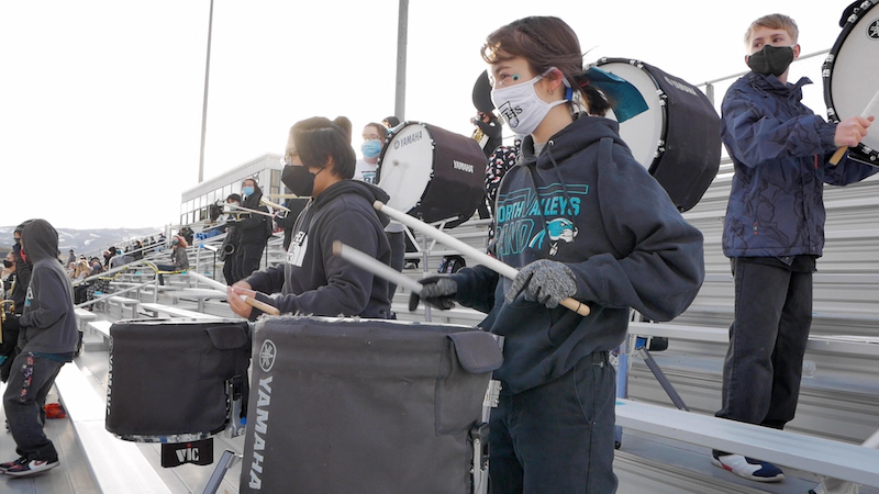 The North Valleys High School Marching Band